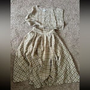 Tan two piece set